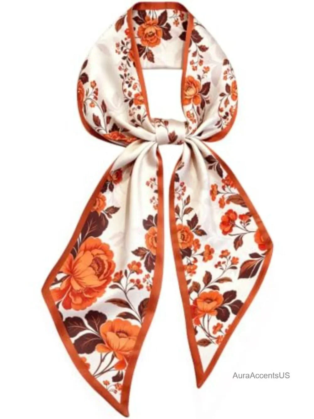 Silk Hair Scarf, Fashion Scarf for Women Stain